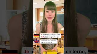 Je mehr ich lerne deutschkurs learngerman german lerndeutsch deutschlernen germancourse [upl. by Corenda163]