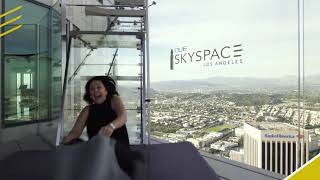 OUE Skyspace LA  The Skyslide Experience [upl. by Salman932]