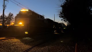 NS SD70IAC 1233 w Sick K5LLA Leads a Fast NS 27A [upl. by Redvers853]