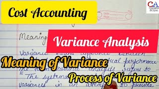 Variance Analysis  What Is Variance Analysis  Cost Accounting  Variance Meaning Material Variance [upl. by Marlena122]