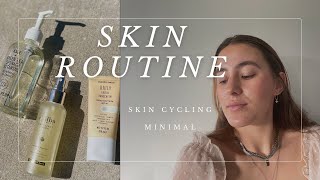 My Skincare Routine🌷morning amp night skin cycling acne prone [upl. by Aruasor853]