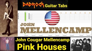 Pink Houses  John Cougar Mellencamp  Acoustic Guitar TABS Lesson [upl. by Khosrow]