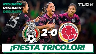 Resumen y goles  México 20 Colombia  Amistoso Femenil  TUDN [upl. by Rolf412]