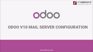 Odoo V10 mail server configuration [upl. by Alikee]