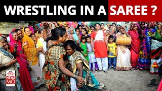 Gosainganj Women in Sarees Gather to Wrestle Every Year  NewsMo [upl. by Wiskind84]