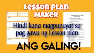 Easy way to make a lesson plan in 1 minute  Lesson Planner PH [upl. by Ondine]