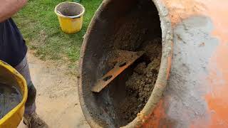 HOW TO Mix concrete with a mixer 51 [upl. by Desdee]