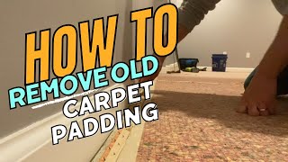 How To Remove Old Carpet Padding On Concrete Subfloor [upl. by Alimak287]