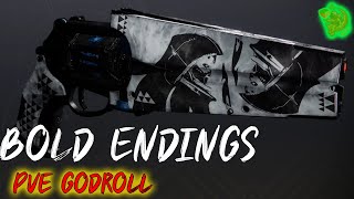 The Best PVE GodRoll For quotBOLD Endings Pattern Stasis Hand Cannon In Destiny 2 The Final Shape [upl. by Purington]