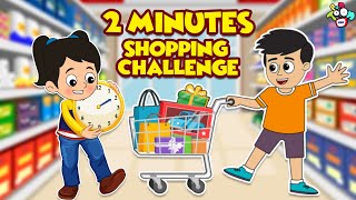 2 minutes Shopping Challenge  Tamil Videos  Tamil Stories  Bedtime Stories  PunToon Tamil [upl. by Attenol]