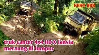 truk canter 4x4 HDX lansia meraung di lumpur [upl. by Berton]