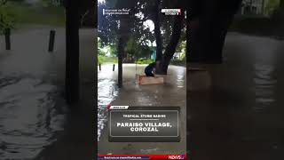 Tropical Storm Nadine Paraiso village Corozal [upl. by Ogilvie]