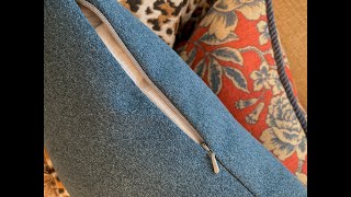 Fast and Easy How to Sew an Invisible Zipper into a Pillow or Cushion [upl. by Zanlog]