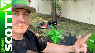 Aerating Lawn Prior To Seeding amp Fertilizing Part 2 [upl. by Norved]