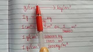 Relationship between kgm3 to gcm3 and gcm3 to kgm3 🤔🤔in easy way [upl. by Corvin366]