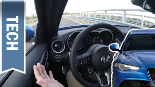 Driver Assistance Package bei Alfa Romeo Highway Assist in Giulia amp Stelvio im Test [upl. by Hairabez]