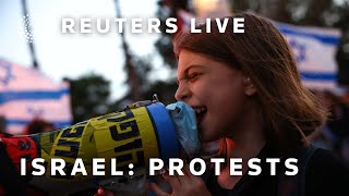 LIVE Protesters demonstrate in front of Knesset criticizing Netanyahu government call for elect… [upl. by Ahsienom396]