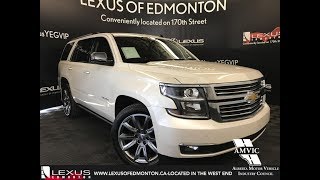 Used White 2015 Chevrolet Tahoe LTZ Walkaround Review West Edmonton Alberta [upl. by Atiuqaj]