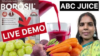 Borosil juicer live demo Cold press slow juicer ABC juice extraction Honest Review pujafoodvlog [upl. by Symer]