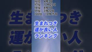 生まれつき運が良い人ランキング🍀shorts 占い ランキング 運勢 [upl. by Ashelman]