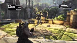 Gears of War 3 Lambent Berserker Fight Horde 20 Boss Wave [upl. by Wylie]