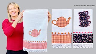 Kitchen Towel with Own Application  Idea to Sell or Give as a Gift DIY Towel [upl. by Ened]