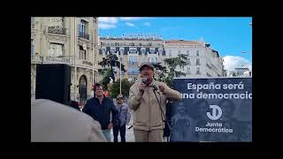 Cristóbal Cobo hablando verdades en la manifestación por la paz y la democracia [upl. by Bertrando]