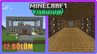 Evin 2Katı Ve Yeni Sandık Odası  Minecraft Survival 12Bölüm [upl. by Einram]