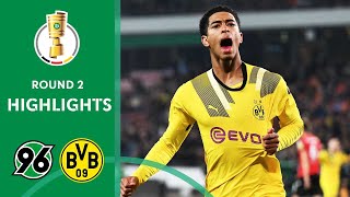 No problems for BVB  Hannover 96 vs Borussia Dortmund 02  Highlights  DFBPokal Round 2 [upl. by Ternan]