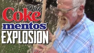 Diet Coke amp Mentos Explosion [upl. by Miharba786]