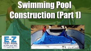 Inground Swimming Pool Construction Part 1 Steel Wall amp Vinyl Liner [upl. by Mapel]