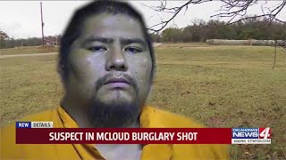 Suspect in McLoud burglary shot [upl. by Uot]