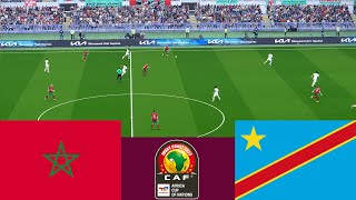 المغرب 1 vs 1 الكونغو الديمقراطية مباشر مباراة CAF 2024 الكاملة  محاكاة ألعاب الفيديو PES 2021 [upl. by Akere]