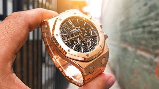 My Watch Collection  This Ones My Favorite  41mm AP Royal Oak Chrono in Rose Gold [upl. by Dorrahs589]