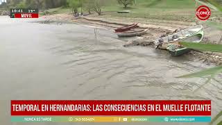 Temporal en Hernandarias las consecuencias en el muelle flotante [upl. by Veno]