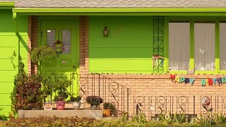 Vibrant vision 86yearold Billings woman paints home bright green to bring joy [upl. by Lihka]