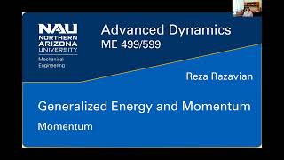 Advanced Dynamics  Generalized energy and momentum  Momentum [upl. by Aiela]