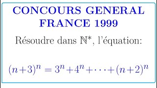 Concours général FRANCE baccalauréat concours equation france [upl. by Charlotta]