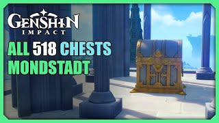 ALL 518 Mondstadt Chests Locations  Genshin Impact [upl. by Ijic]