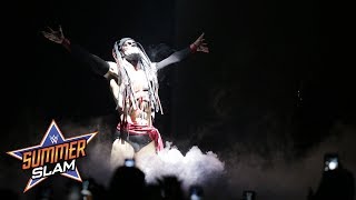 quotThe Demonquot Finn Bálor puts a twisted take on Bray Wyatts entrance SummerSlam 2017 WWE Network [upl. by Onurb]