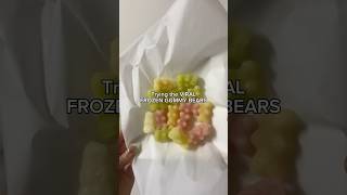 Making the viral frozen gummy bears gummies recipe gummybear sprite dessert candy review [upl. by Sirk258]