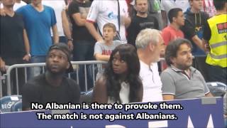 Serbian fans chant quotKill albanians so they dont existquot without provocation [upl. by Barra]