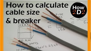 Cable size Circuit breaker amp size How to calculate What cable [upl. by Vacuva]