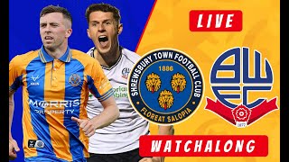 SHREWSBURY TOWN vs BOLTON WANDERERS  LIVE EFL Cup  Football Watchalong with Denveloper [upl. by Akiemahs]