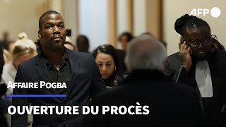 Pogba le procès de six proches du footballeur souvre à Paris  AFP Images [upl. by Aihsotal930]