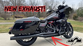 THUNDERHEADER EXHAUST INSTALLED ON THE NEW 2024 HARLEY DAVIDSON ROAD GLIDE CVO ST LOUD [upl. by Dobbins]