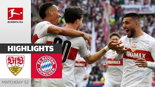 Stuttgart Defeats Bayern Late  Stuttgart  FC Bayern München 31  Highlights  Matchday 32 – BULI [upl. by Aelrac54]