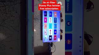 Jio Air Fiber Disney Plus Hotstar free subscription shorts jio set top box channels ytshorts jio [upl. by Eetnuahs]