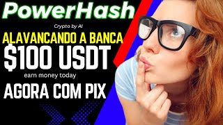 POWER HASH REINVESTINDO 100 A MELHOR MINERADORA  CLOUD MINING [upl. by Anirol669]