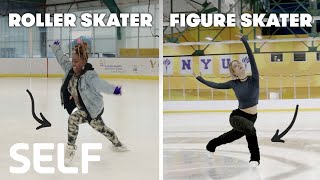 Roller Skaters Try To Keep Up With Figure Skaters  SELF [upl. by Wilhelmina]